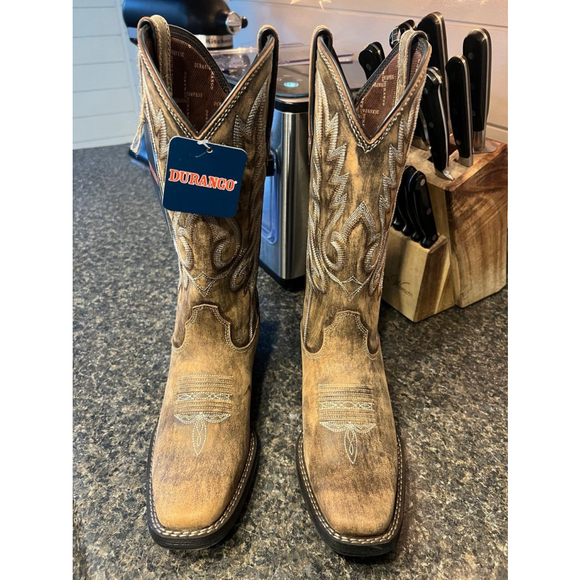 New Durango Women's Dream Catcher Teal Western Boot Mid Calf - Picture 7 of 9